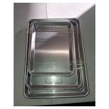 Nordic Ware Naturals 3 Piece Set - USA Made Aluminum Commercial Quality Sheet Pan for Baking or Roasting, Encapsulated Galvanized Steel Rim Prevents Warping; Half Sheet, Jelly Roll and Quarter Sheet