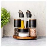 Trudeau Lazy Susan Seasoning Station  6 Piece Set