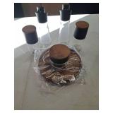 Trudeau Lazy Susan Seasoning Station  6 Piece Set