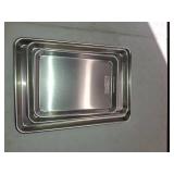 Nordic Ware Naturals 3 Piece Set - USA Made Aluminum Commercial Quality Sheet Pan for Baking or Roasting, Encapsulated Galvanized Steel Rim Prevents Warping; Half Sheet, Jelly Roll and Quarter Sheet