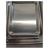 Nordic Ware Naturals 3 Piece Set - USA Made Aluminum Commercial Quality Sheet Pan for Baking or Roasting, Encapsulated Galvanized Steel Rim Prevents Warping; Half Sheet, Jelly Roll and Quarter Sheet