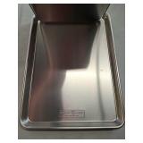 Nordic Ware Naturals 3 Piece Set - USA Made Aluminum Commercial Quality Sheet Pan for Baking or Roasting, Encapsulated Galvanized Steel Rim Prevents Warping; Half Sheet, Jelly Roll and Quarter Sheet