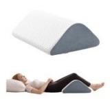 Knee Wedge Pillow 8'' for Post-Surgery Recovery - Leg Elevation Support for Sleep Position, Alleviating Lower Back & Hip Pain Enhancing Circulation in Ankles Legs Triangle Pillow with Removable Cover 