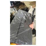 AODK L Shaped Desk Gaming Desk with LED Light & Power Outlet, 53 Inch Reversible L Shaped Computer Table with Shelf & Storage Bag & Hook for Home Office, Black - Retail: $140