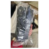 AODK L Shaped Desk Gaming Desk with LED Light & Power Outlet, 53 Inch Reversible L Shaped Computer Table with Shelf & Storage Bag & Hook for Home Office, Black - Retail: $140