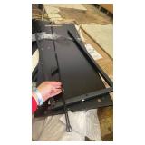 AODK L Shaped Desk Gaming Desk with LED Light & Power Outlet, 53 Inch Reversible L Shaped Computer Table with Shelf & Storage Bag & Hook for Home Office, Black - Retail: $140