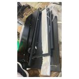 AODK L Shaped Desk Gaming Desk with LED Light & Power Outlet, 53 Inch Reversible L Shaped Computer Table with Shelf & Storage Bag & Hook for Home Office, Black - Retail: $140