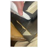 AODK L Shaped Desk Gaming Desk with LED Light & Power Outlet, 53 Inch Reversible L Shaped Computer Table with Shelf & Storage Bag & Hook for Home Office, Black - Retail: $140