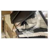 AODK L Shaped Desk Gaming Desk with LED Light & Power Outlet, 53 Inch Reversible L Shaped Computer Table with Shelf & Storage Bag & Hook for Home Office, Black - Retail: $140