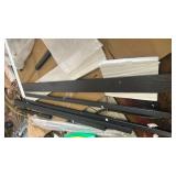 AODK L Shaped Desk Gaming Desk with LED Light & Power Outlet, 53 Inch Reversible L Shaped Computer Table with Shelf & Storage Bag & Hook for Home Office, Black - Retail: $140