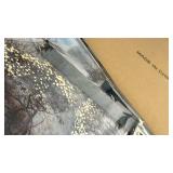 KLAKLA Living Room Wall Art - Black and White Wall Decor Large Picture Landscape Black and Gold Tree Artwork for Walls Frame Canvas Bedroom Office Home Decor 58x29 Inches - Retail: $170