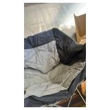 Folding Loveseat Camping Chair,Portable Double Chair w/Cup Holder,Wine Glass Holder,Carry Bag Heavy Duty Lawn Chair for 2 Adults,Perfect for Camp,Hiking,Picnics and Beach Trips,Black - Retail: $76