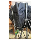 Folding Loveseat Camping Chair,Portable Double Chair w/Cup Holder,Wine Glass Holder,Carry Bag Heavy Duty Lawn Chair for 2 Adults,Perfect for Camp,Hiking,Picnics and Beach Trips,Black - Retail: $76