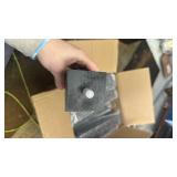 TURSTIN Set of 8 Furniture Legs 8 Inch Square Solid Wood Couch Legs Replacement Sofa Legs Mid Century Furniture Feet for Armchair Bed Dresser Cabinet Include Installation Hardware, Black - Retail: $45