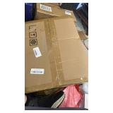 Vantic C Shaped End Table, Small Side Table for Couch and Recliner, Slide Under Sofa Tray Desk with Storage Bag for Living Room and Bedroom, Rustic Brown - Retail: $36