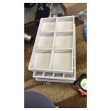 Jenseits 4 Jewelry Organizer Drawer Insert, Stackable Velvet Jewelry Tray Organizer Display Case Storage Containers, Earring Holder Necklace Watch Bracelet Accessary Ring Trays, Gift For Women (Beige)