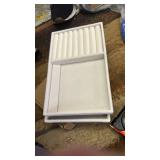 Jenseits 4 Jewelry Organizer Drawer Insert, Stackable Velvet Jewelry Tray Organizer Display Case Storage Containers, Earring Holder Necklace Watch Bracelet Accessary Ring Trays, Gift For Women (Beige)