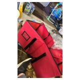 Lambada Christmas Ornament Storage Box, Durable Christmas Storage Container with Adjustable Dividers, Xmas Decorations Organizer, Fits 128 Holiday Ornaments 3 inch, Tear-Proof Fabric (Red) - Retail: $