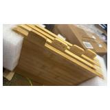 12.6\"L x 9\"W Bamboo Cutting Board Set of 4 - Wood Cutting Board Set with Holder, Chopping Boards Set with Food Icons, Juice Groove - Ideal for Meat, Fish, Bread, Vegetable, Fruit Chopping - Retail: 