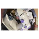 Magicfly Mini Sewing Machine with Extension Table, Dual Speed Portable Sewing Machine for Beginners with Light, Sewing Kit for Household Use, White - Retail: $33