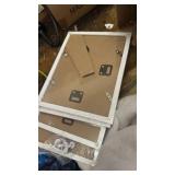 KINLINK 6x8 Picture Frame White Set of 4, Wooden Photo Frames Matted 4x6 with Plexiglass for 4x6 with Mat or 6x8 without Mat for Table and Wall Display - Retail: $20