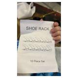 Shoe Slot Storage Box Adjustable Shoe Rack Save Space Suitable for High Low Heels, Sneakers and Sandals (10 Piece Set) - Retail: $15