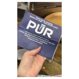 PUR PLUS Vertical Faucet Mount Water Filtration System, Lead-Reducing Filter, Great-Tasting Water, Easy Install, Lasts 100 Gallons, Compatible with Sinks with External Aerators, Chrome - Retail: $37