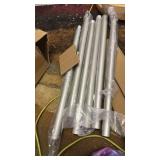 Silver Curtain Rods for Windows 28 to 48 Inch(2.3-4ft), 1Inch Heavy Duty Curtain Rods, Adjustable Curtains Rod, Modern Decorative Drapery Window Rod, 30-60\", Antique Silver - Retail: $20