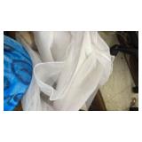 Fomcet Tulle Backdrop Curtains White 30FT X 8FT Tulle Curtains with Lights String Sheer Backdrop Curtain for Parties Wedding Baby Shower Photo Shoot Decorations - Retail: $47