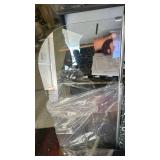 Frameless Pivot Half Shower Door for Bathtub, 1/4\" (6mm) Clear SGCC Tempered Glass Panel with Explosion-Proof Film, 304 Stainless Steel Handle, Can be Installed on Left & Right Side - Retail: $179