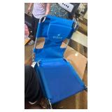 Ostrich Beach Lounge Chair, Folding & Reclining Outdoor Chaise Lounger, Blue - Portable Adjustable Recliner Chair for Lawn, Pool, Patio, Garden, and Yard - Retail: $71