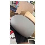 Drafting Chair with Flip-up Arms, Height Adjustable Standing Tall Office Desk Chair with Foot Ring, Ergonomic Swivel Computer Chairs with Rolling Wheels, Grey - Retail: $70