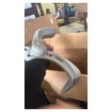 Drafting Chair with Flip-up Arms, Height Adjustable Standing Tall Office Desk Chair with Foot Ring, Ergonomic Swivel Computer Chairs with Rolling Wheels, Grey - Retail: $70