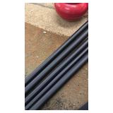 EXCLUSIVE HOME Topper Double Curtain Rod and Finial Set, Matte Bronze, 66\"-120\" - Retail: $30