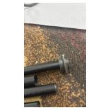 EXCLUSIVE HOME Topper Double Curtain Rod and Finial Set, Matte Bronze, 66\"-120\" - Retail: $30