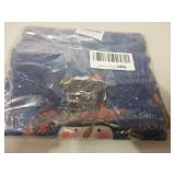 APPEARS NEW - Horaldaily Christmas Tablecloth 52Ã70 Inch Rectangular, Winter Snowman Trees Blue Washable Seasonal Table Cover for Party Picnic Dinner Decor