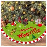 FACTORY SEALED - Christmas Tree Skirt 36 Inches Green Funny Ornament Christmas Decorations Tree Skirt Merry Christmas Xmas Holiday Party Home Decor
