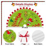 FACTORY SEALED - Christmas Tree Skirt 36 Inches Green Funny Ornament Christmas Decorations Tree Skirt Merry Christmas Xmas Holiday Party Home Decor