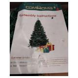 APPEARS NEW - COMHOMA Christmas Tree Artificial 6.5ft Spruce Holiday Tree with 1,000 Branch Tips, Party Decoration Tree with Foldable Design, Christmas Tree for Home, Office  - Retail: $56