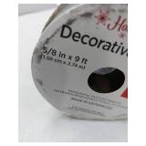 APPEARS NEW - Silver Glitter Decorative Ribbon