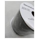 APPEARS NEW - Silver Glitter Decorative Ribbon