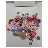 APPEARS NEW - Qunclay 36 Pcs Christmas Nutcracker Ornaments Wood Hanging Miniature Nutcrackers Figures Traditional Holiday Crackers Christmas Tree Ornament for Xmas Holiday Party Decoration