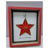 Merry & Bright Red Star Holiday Frame