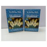 APPEARS NEW - 2 Pack Holiday Style 100 LED Mini String Lights (2 Boxes)