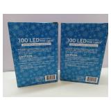 APPEARS NEW - 2 Pack Holiday Style 100 LED Mini String Lights (2 Boxes)
