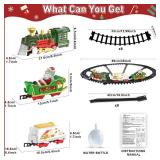 FACTORY SEALED - TERRAMUS Christmas Train Set - Hanging Train Toys with Smoke Light & Sound for Boys Girls,Train Set Around Under The Christmas Tree with Steam,Carriages Tracks for 3-12 Years Old Kids