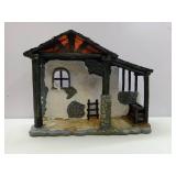 APPEARS NEW - Fovths 14 Inch Decorated Nativity Stable Lighted Tabletop Ornaments with LED Lights for Christmas