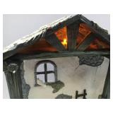 APPEARS NEW - Fovths 14 Inch Decorated Nativity Stable Lighted Tabletop Ornaments with LED Lights for Christmas