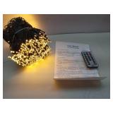 APPEARS NEW - XURISEN Christmas Lights, 236FT 600 LED Color Changing String Fairy Light Waterproof Plug-in Tree Lighting with 11 Modes for Outside Party Xmas Weddings Decor