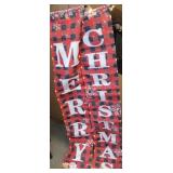 APPEARS NEW - 71 x 12 Inches Merry Christmas Lighted Banner for Doorway Porch Yard, Festive Xmas Holiday Theme Decor Outdoor Indoor Front Door Wall Welcome Hanging LED Banner Door Sign Decorations Par